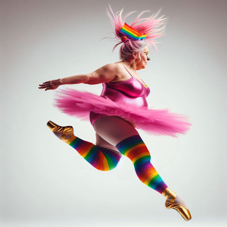 June Pride Month in a Pink Tutu in Hove