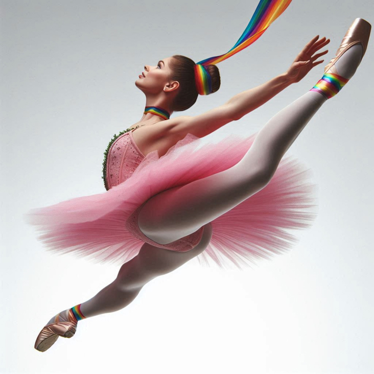 June Pride Month in a Pink Tutu in Royal Tunbridge Wells