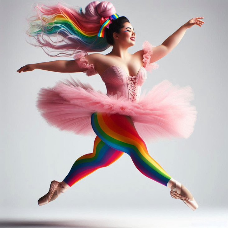 June Pride Month in a Pink Tutu in Stevenage