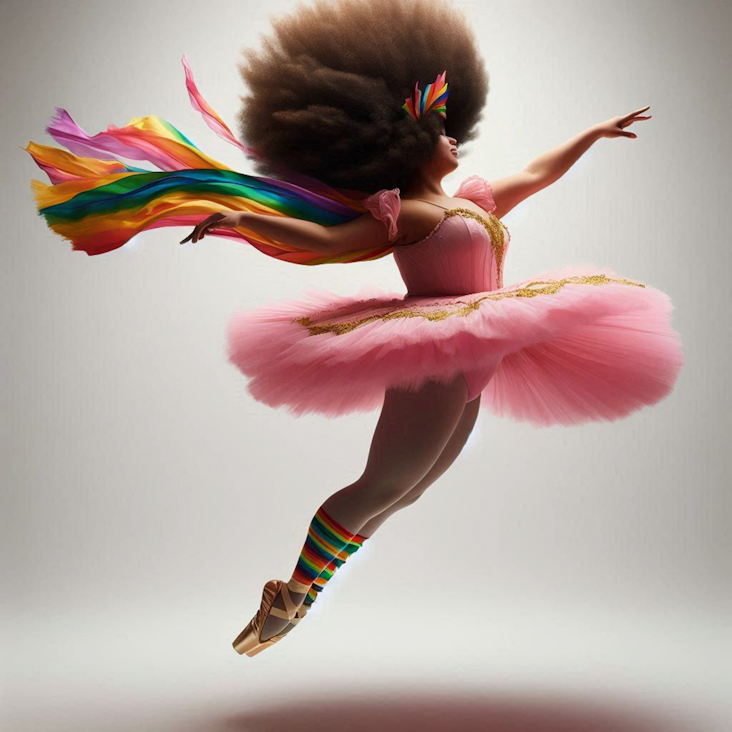 June Pride Month in a Pink Tutu in Macclesfield