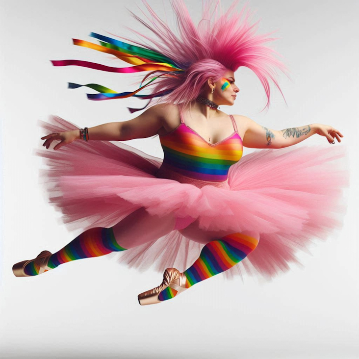 June Pride Month in a Pink Tutu in Wellingborough