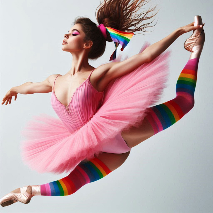 June Pride Month in a Pink Tutu in Kirkby