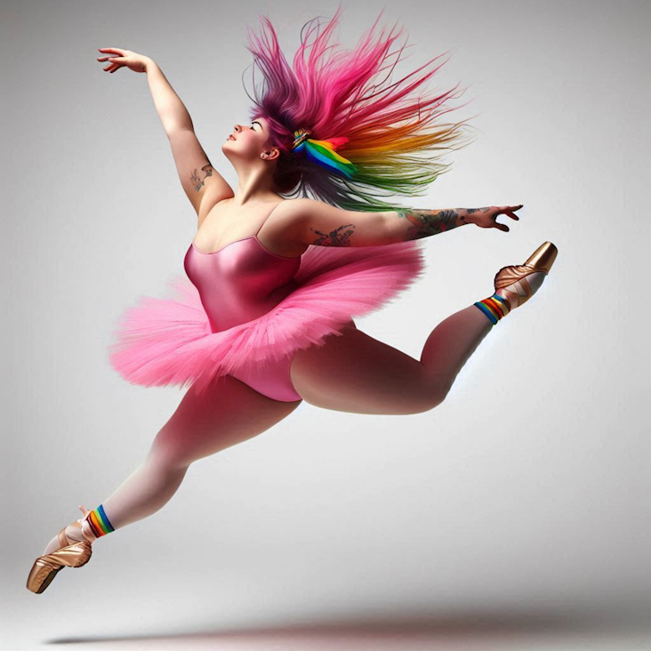 June Pride Month in a Pink Tutu in Ashton