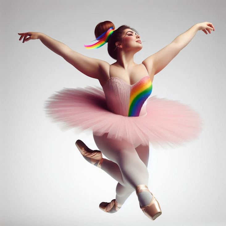 June Pride Month in a Pink Tutu in Castleford