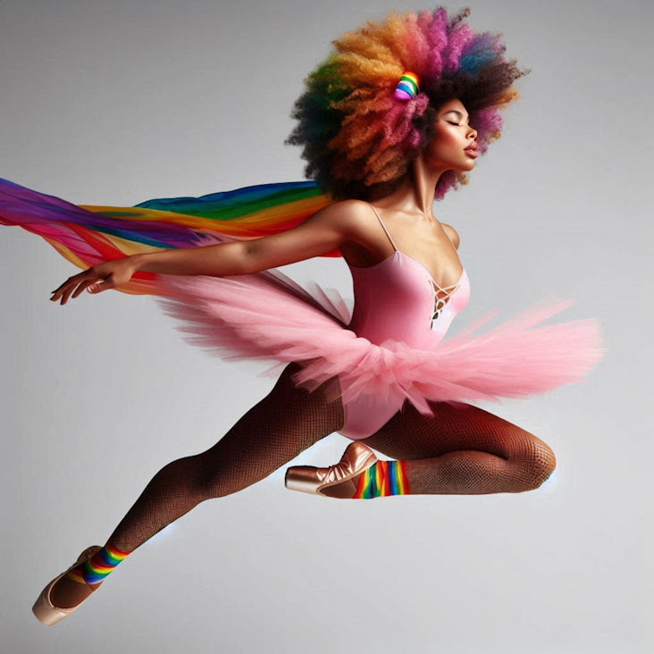 June Pride Month in a Pink Tutu in Mitcham