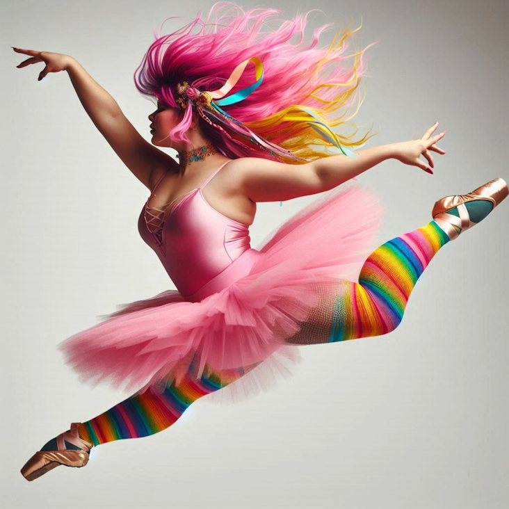 June Pride Month in a Pink Tutu in Feltham