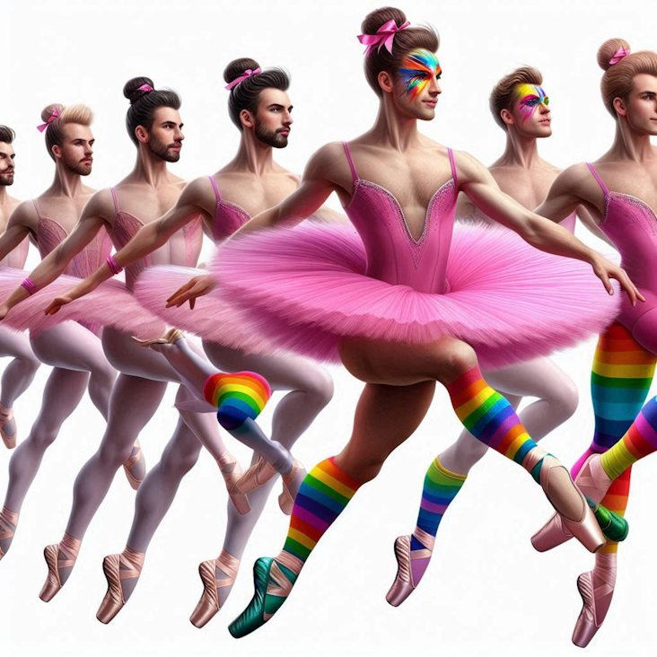 June Pride Month in a Pink Tutu in Caerphilly