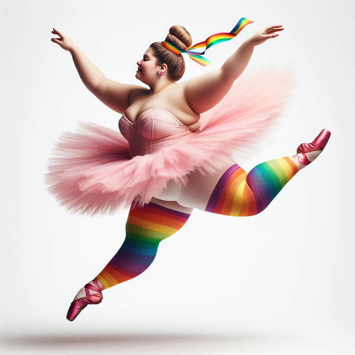 June Pride Month in a Pink Tutu in Cleethorpes