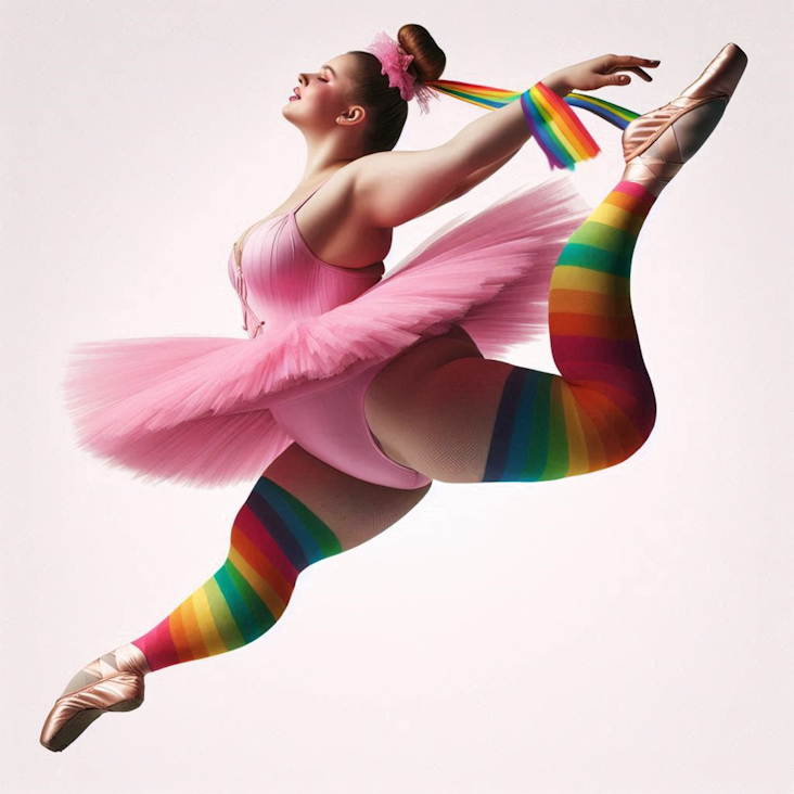 June Pride Month in a Pink Tutu in Great Yarmouth