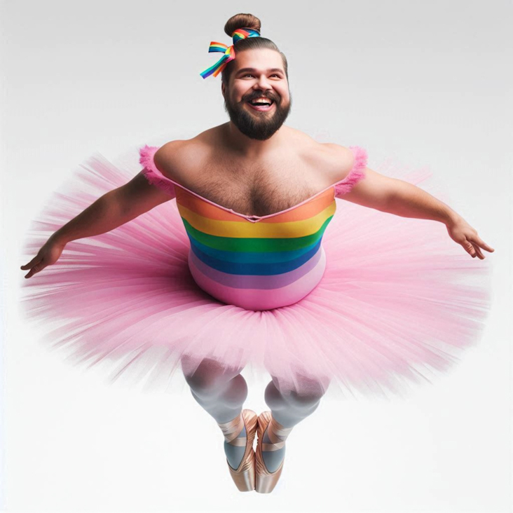 June Pride Month in a Pink Tutu in Macclesfield