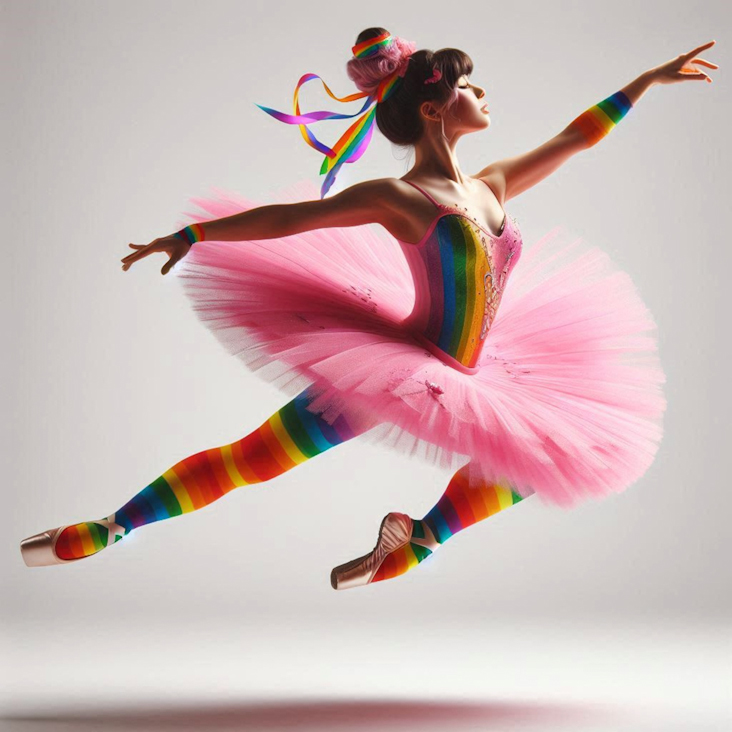 June Pride Month in a Pink Tutu in Whitley Bay