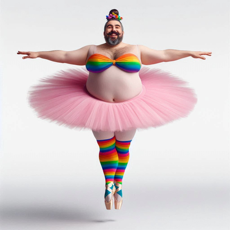 June Pride Month in a Pink Tutu in Folkestone