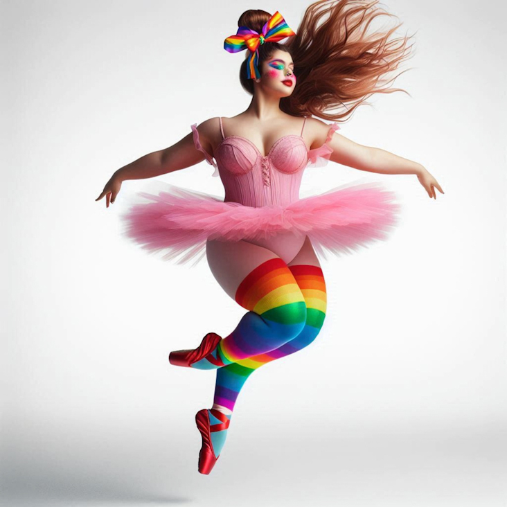 June Pride Month in a Pink Tutu in Borehamwood