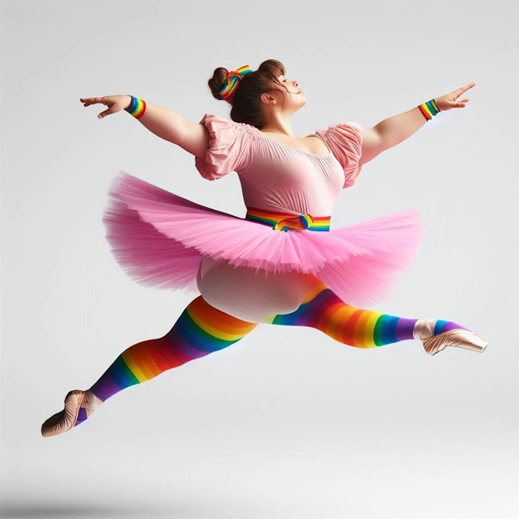 June Pride Month in a Pink Tutu in London