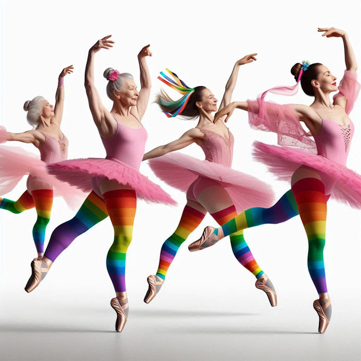 June Pride Month in a Pink Tutu in North Shields