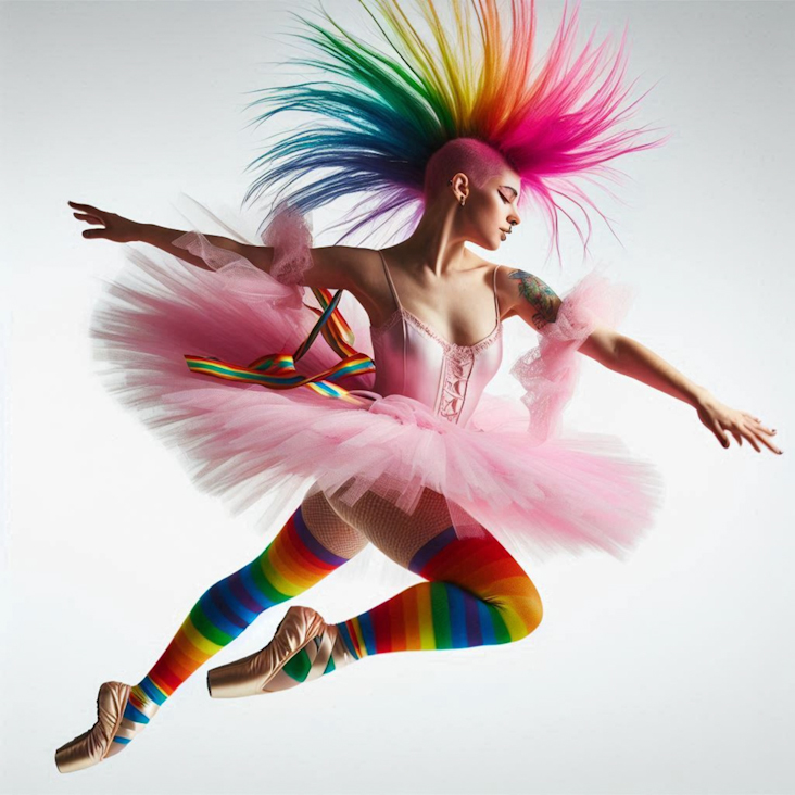 June Pride Month in a Pink Tutu in Trowbridge