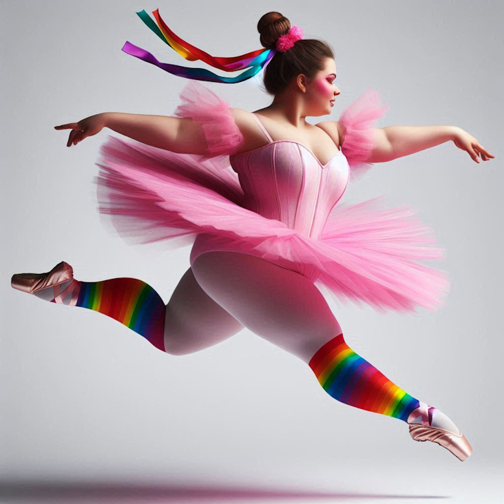 June Pride Month in a Pink Tutu in Earley