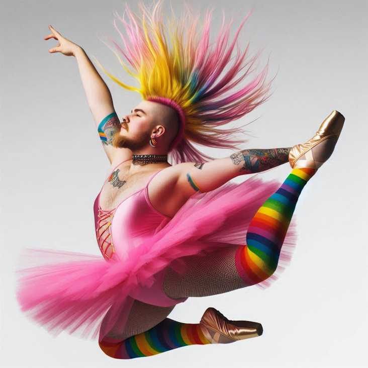 June Pride Month in a Pink Tutu in Bexleyheath