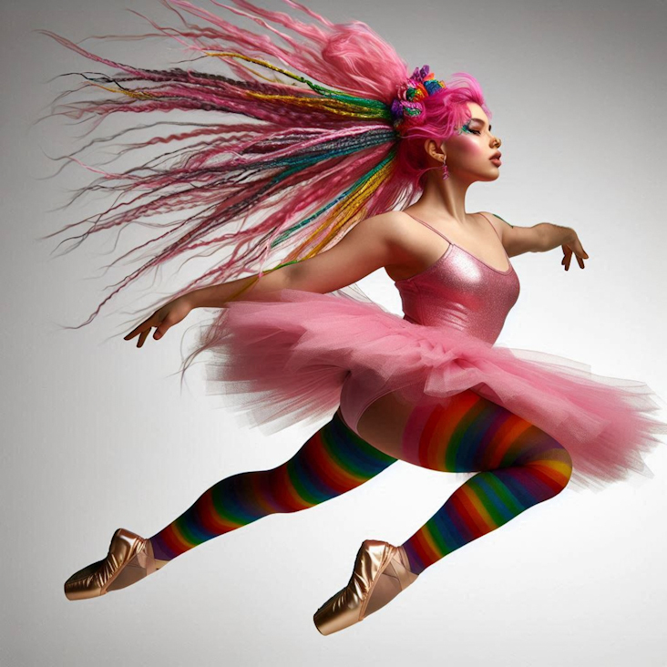 June Pride Month in a Pink Tutu in Prestwich