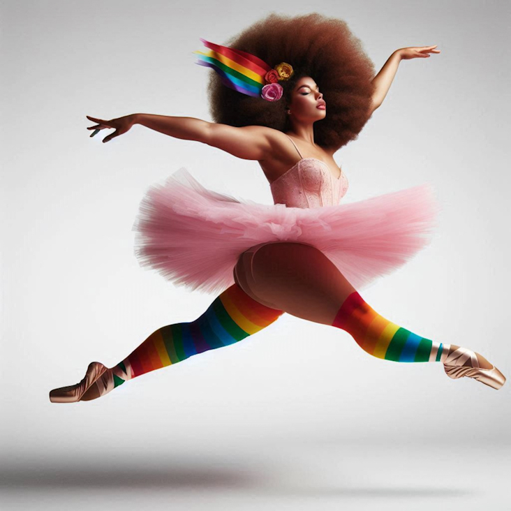 June Pride Month in a Pink Tutu in Caerphilly