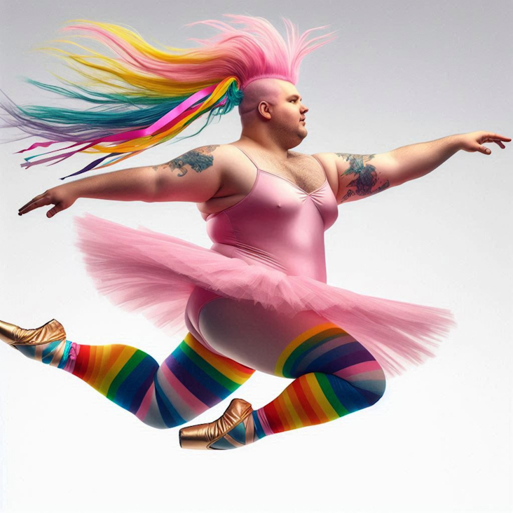 June Pride Month in a Pink Tutu in Carshalton