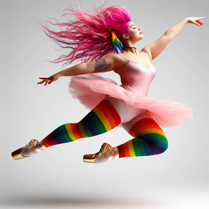 June Pride Month in a Pink Tutu in Cleethorpes