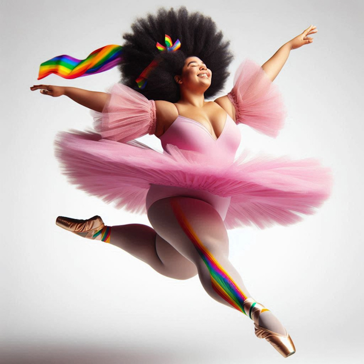 June Pride Month in a Pink Tutu in Longton