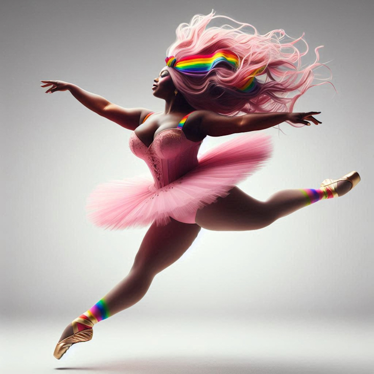 June Pride Month in a Pink Tutu in Aldridge