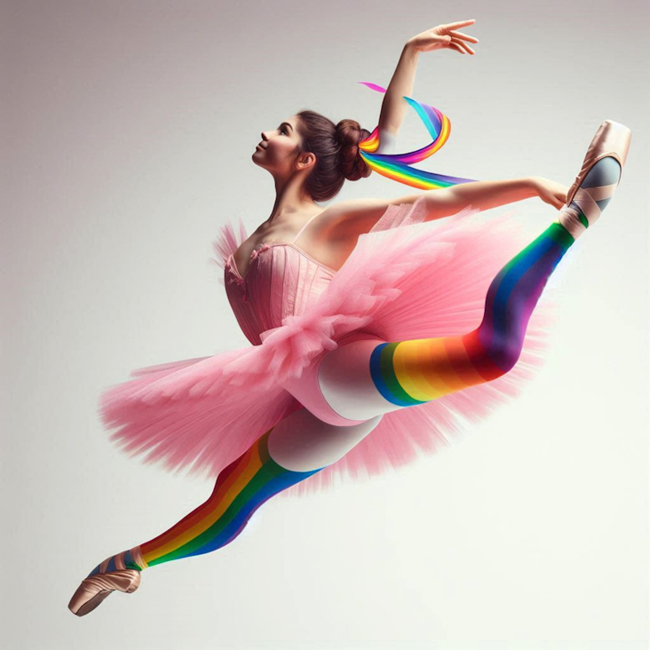 June Pride Month in a Pink Tutu in Farnworth