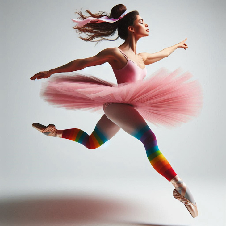 June Pride Month in a Pink Tutu in Leighton Buzzard