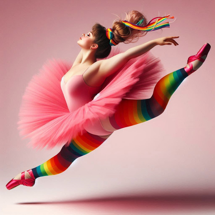 June Pride Month in a Pink Tutu in Bishop Auckland