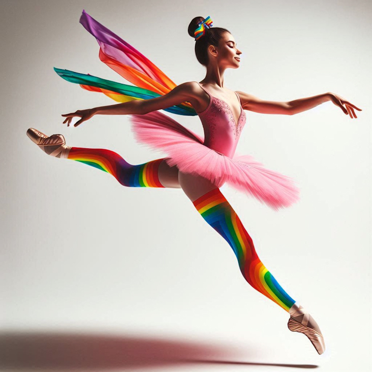 June Pride Month in a Pink Tutu in Borehamwood