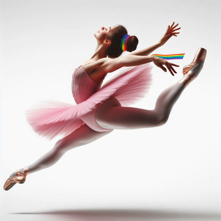 June Pride Month in a Pink Tutu in Hitchin