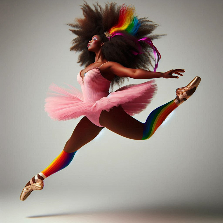 June Pride Month in a Pink Tutu in Europe