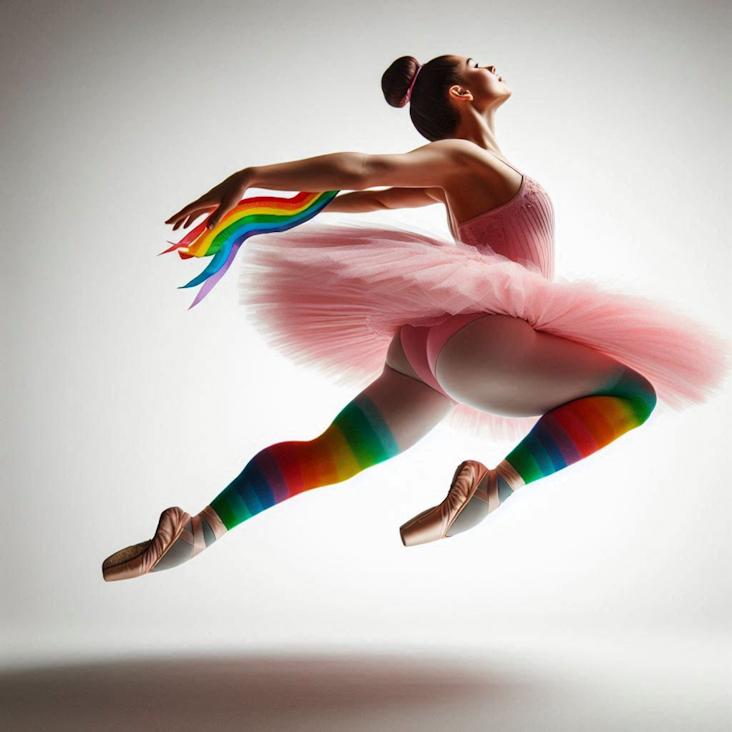 June Pride Month in a Pink Tutu in Prestwich