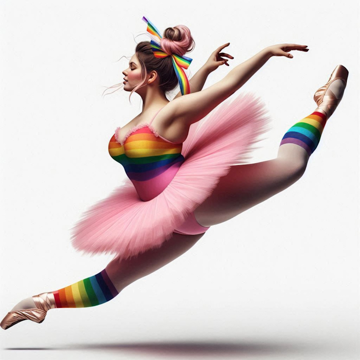 June Pride Month in a Pink Tutu in Cramlington