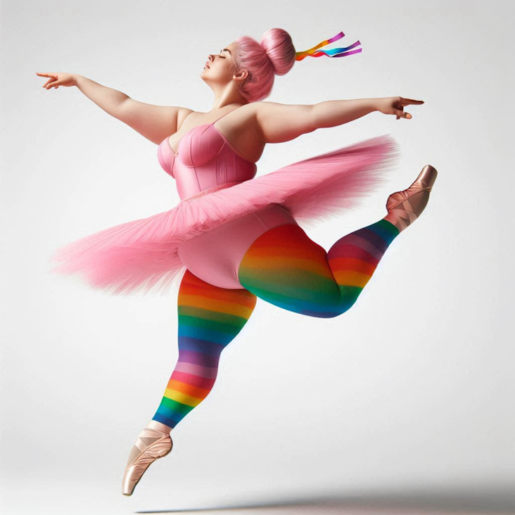 June Pride Month in a Pink Tutu in Wood Green