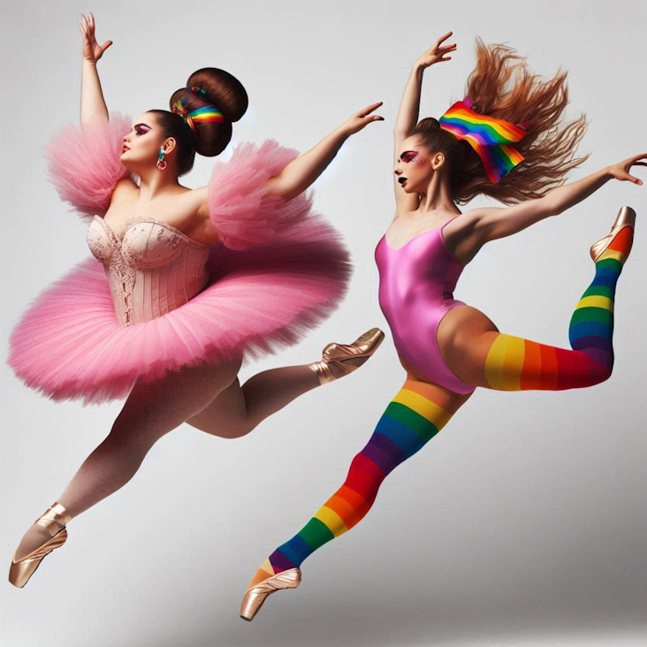 June Pride Month in a Pink Tutu in Darlaston