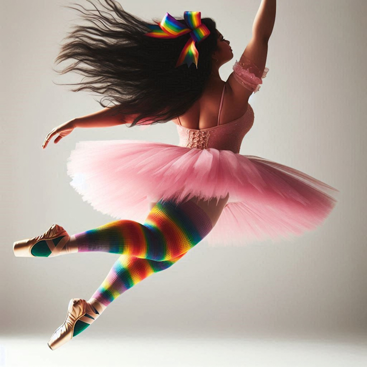 June Pride Month in a Pink Tutu in Longton