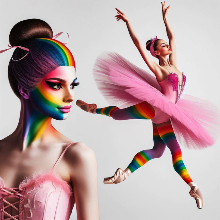 June Pride Month in a Pink Tutu in Bournville