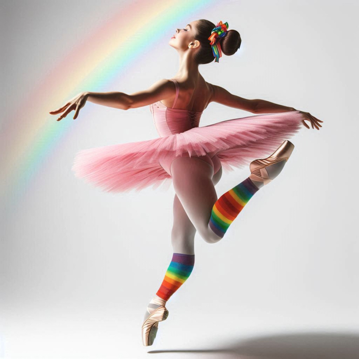 June Pride Month in a Pink Tutu in Shenley Brook End