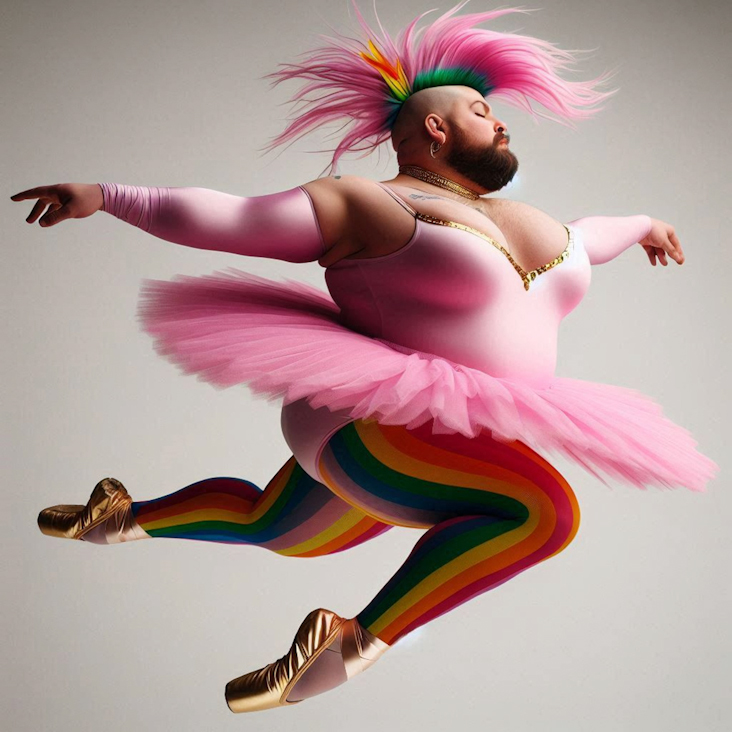 June Pride Month in a Pink Tutu in Bishop Auckland