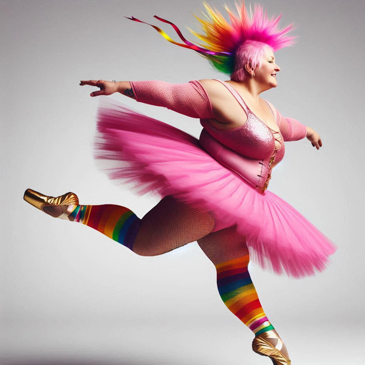 June Pride Month in a Pink Tutu in America