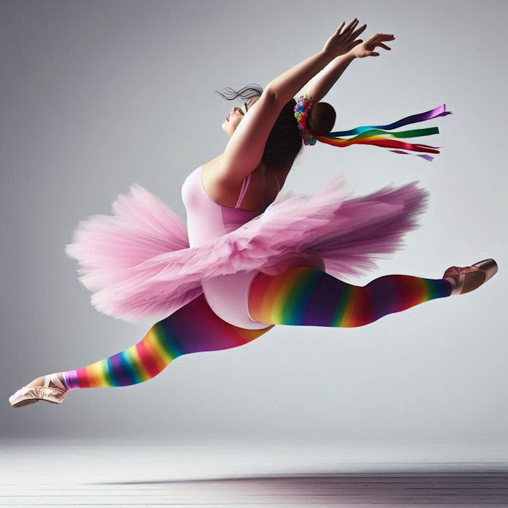 June Pride Month in a Pink Tutu in Worcester