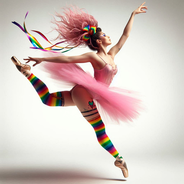 June Pride Month in a Pink Tutu in Southampton