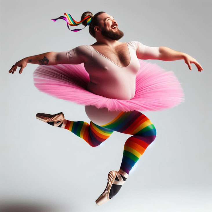 June Pride Month in a Pink Tutu in Leicester