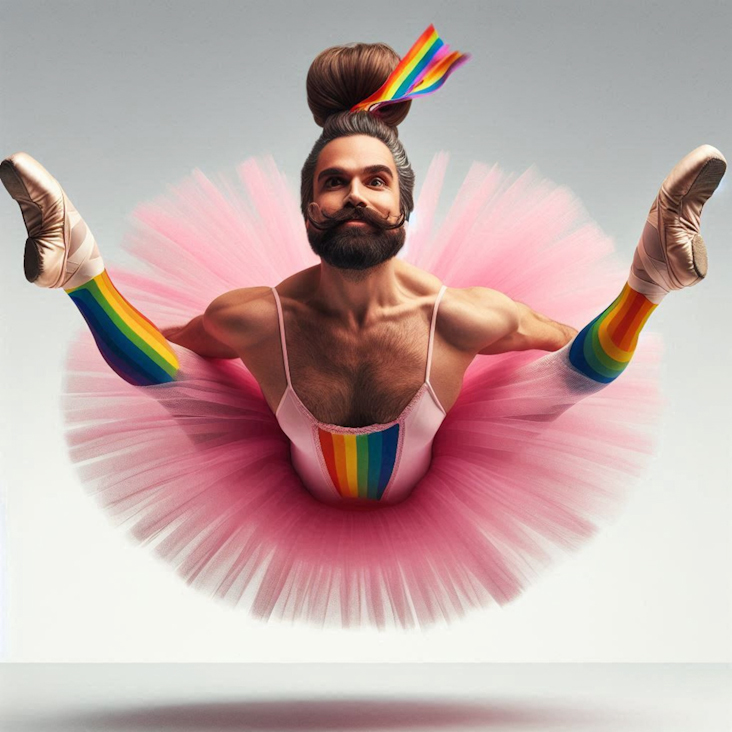 June Pride Month in a Pink Tutu in Scunthorpe