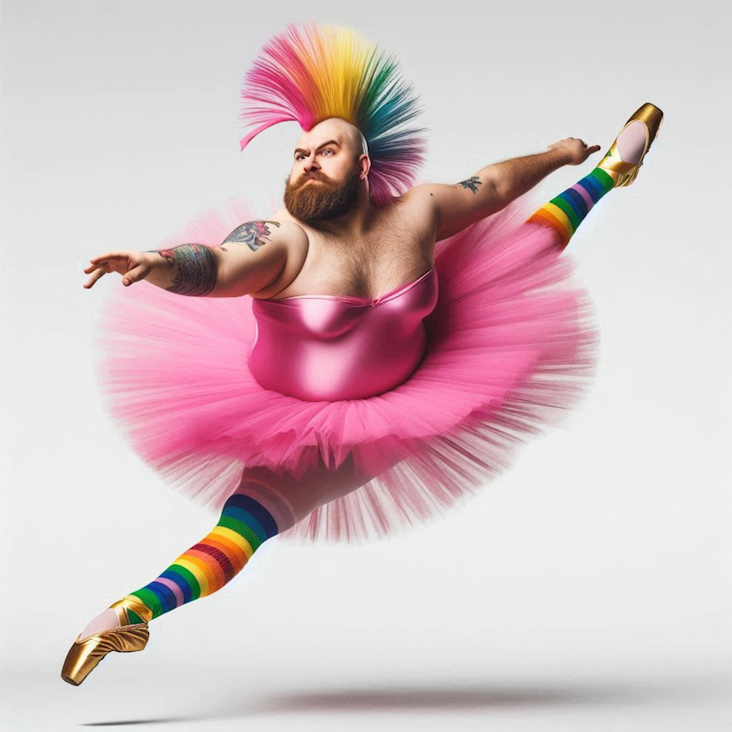 June Pride Month in a Pink Tutu in Ilford