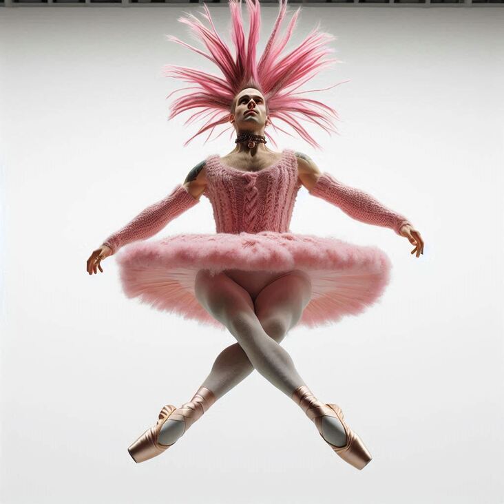 #TutuBlog 2023-09-01 in Edgware with a bright pink tutu.