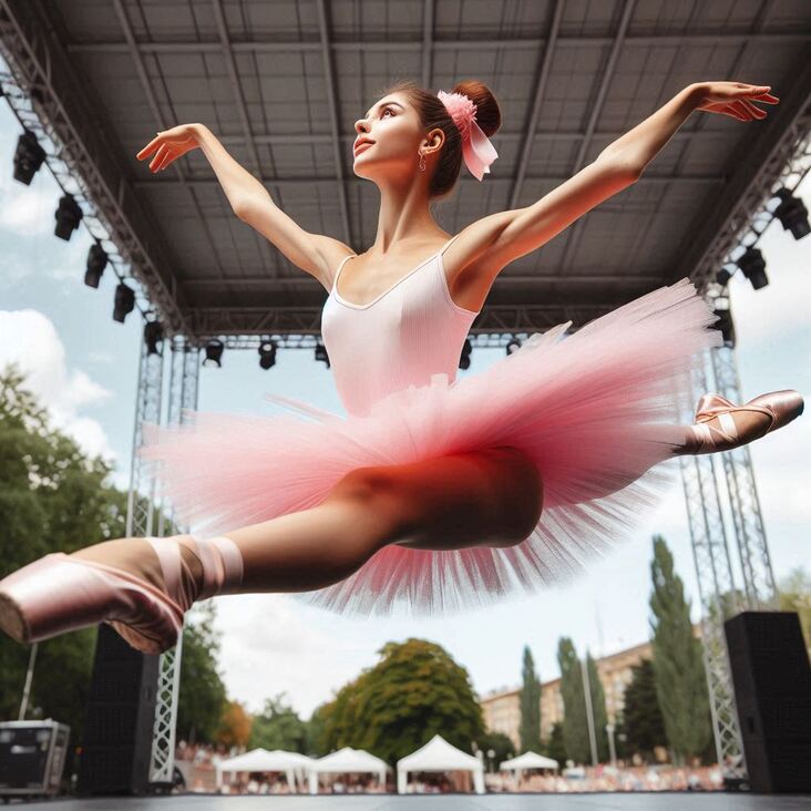 #TutuBlog 2025-05-25 in Frome with a bright pink leotard.